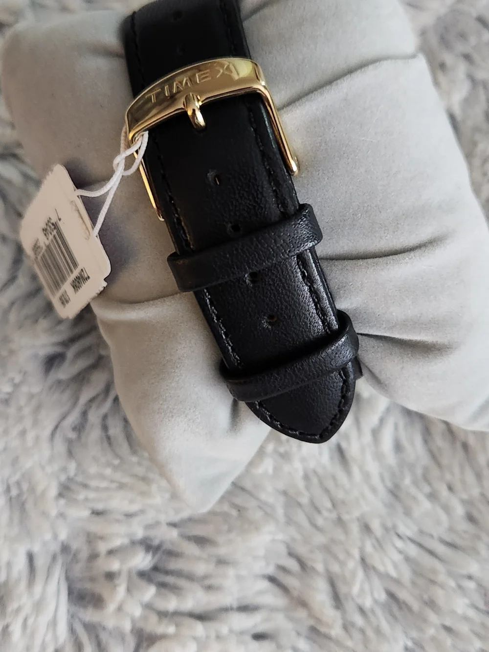 Timex Gold Case Watch with Black Strap --NWT